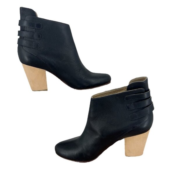Fortress of Inca Navy Ankle Gabriela Bootie with Buckle Details Size 8 - Picture 6 of 8